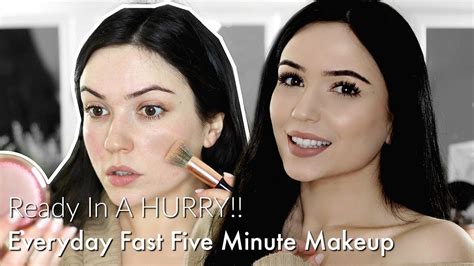 QUICK & EASY 5 MINUTE MAKEUP TUTORIAL! .